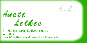 anett lelkes business card